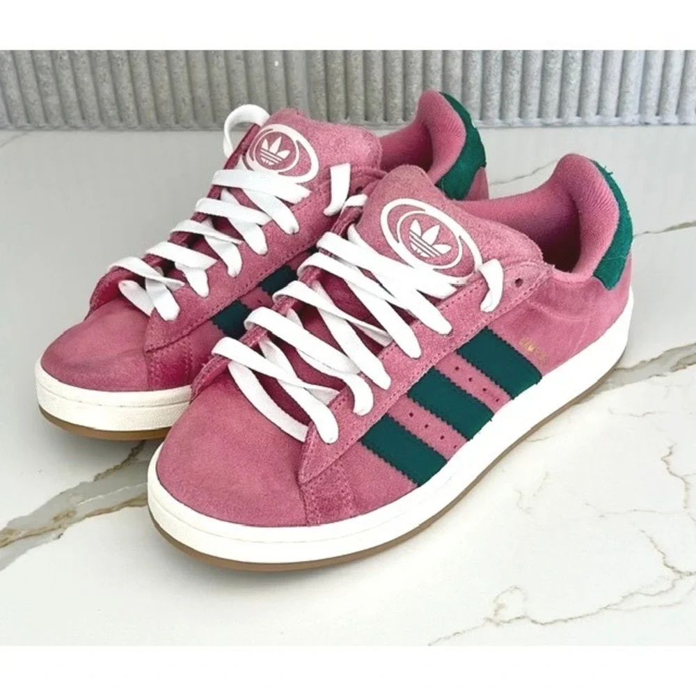 Adidas Campus 00s Pink Suede Green Stripes Sneakers Women's US 7 Low Top